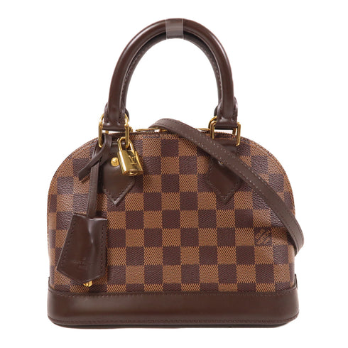 LOUIS VUITTON LV GHW Alma BB 2 Way Bag N41221 Damier Ebene Brown