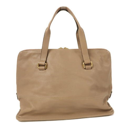 LOEWE GHW Shoulder Tote Hand Bag Calfskin Leather Brown