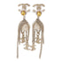 CHANEL CC Earrings Accessories 09A Metal PVC Gold White