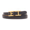 HERMES Hapi 3 Bracelet Chamonix Leather Black