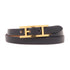 HERMES Hapi 3 Bracelet Chamonix Leather Black