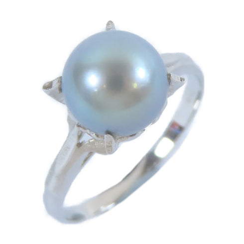 FINE JEWELRY 2.6g Pearl Ring 14K White Gold US#7