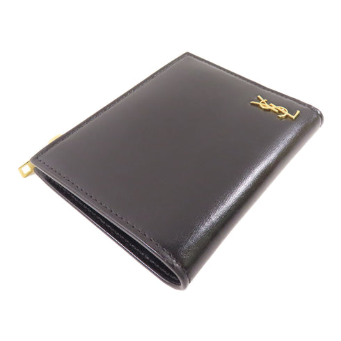 SAINT LAURENT YSL GHW Wallet 635265 Calfskin Leather Black