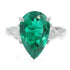 FINE JEWELRY 2.06ct Emerald 0.50ct Diamond Ring PT900 Platinum Gree...