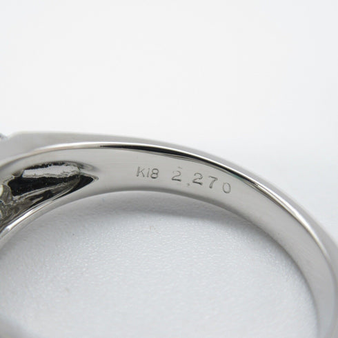 FINE JEWELRY 2.27ct Emerald 1.30ct Diamond Ring 18KWG White Gold US#5.5