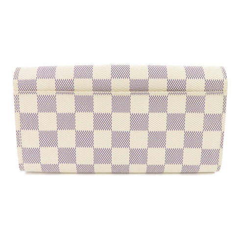 LOUIS VUITTON LV GHW Sarah Wallet N63208 Damier Azur White