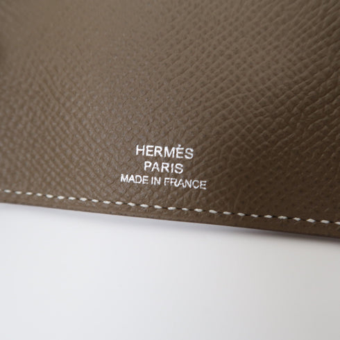 HERMES PHW Key Case Veau Epsom Etoupe