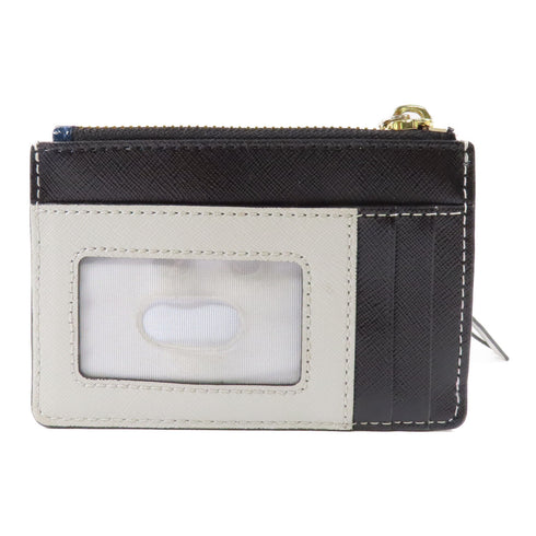 MARC JACOBS GHW Card Case M0014283 Leather Blue/Grey/Black