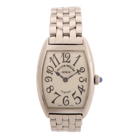 FRANCK MULLER Cintree Curvex 1752 Quartz Watch Stainless Steel White