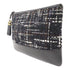 CHANEL CC GHW Clutch Calfskin Leather/Tweed Black