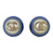 CHANEL CC Earrings Metal Blue/Gold/Black