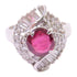 Jewelry Ruby Diamond Ring US#5.5 PT900 Platinum