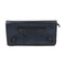 BALENCIAGA City Long Wallet Lambskin Leather Dark Blue