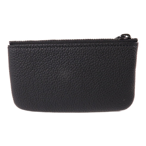 LOUIS VUITTON LV Pochette Cle Key Coin Case M81031 Aerogram Leather Black