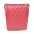 CHANEL Quilted SHW CC North South Chevron Le Boy Shoulder Bag Caviar Leather Pink