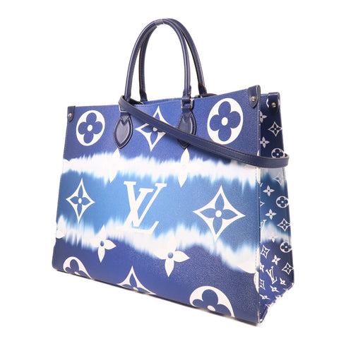 LOUIS VUITTON LV SHW On The Go Shoulder Tote Bag M45120 Escale Blue