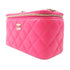 CHANEL Quilted CC GHW Vanity Bag With Chain Shoulder Bag AP2199 Lambskin Magenta