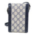 GUCCI GG SHW Horsebit 1955 Shoulder Bag 625615 Coated Canvas Navy/Beige