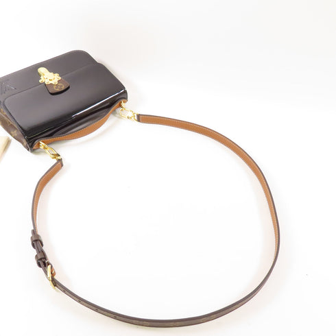 LOUIS VUITTON LV GHW Cherrywood BB 2 Way Shoulder Bag M51953 Vernis Black Brown