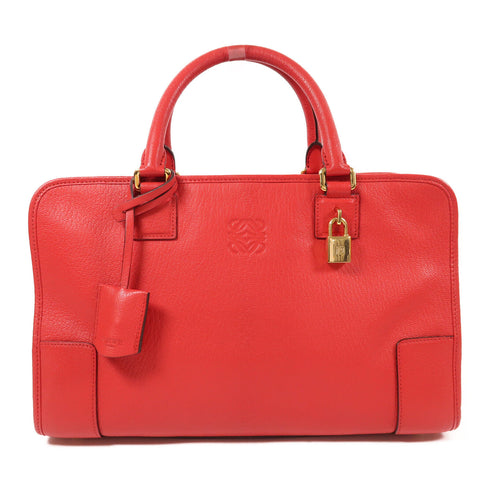 LOEWE GHW Handbag Shoulder Bag Calfskin Leather Red