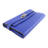 HERMES PHW Kelly Wallet Long Wallet Epsom Leather Bleu Electrique/Blue