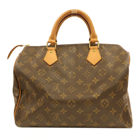 LOUIS VUITTON LV GHW Speedy 30 Handbag Boston Bag M41526 Monogram Brown v6