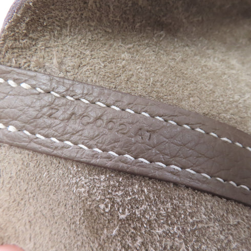 HERMES Clemence Leather Picotin MM Ginpaku Handmade Bag Etoupe/Daizou Ash To...