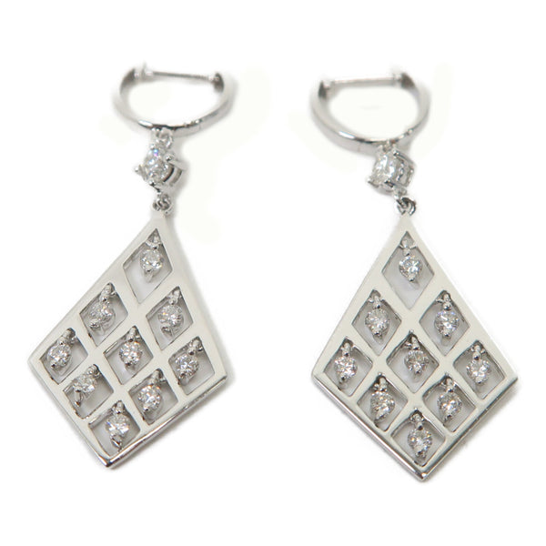 FINE JEWELRY 0.20ct/0.41ct Diamond Earrings 18K White Gold