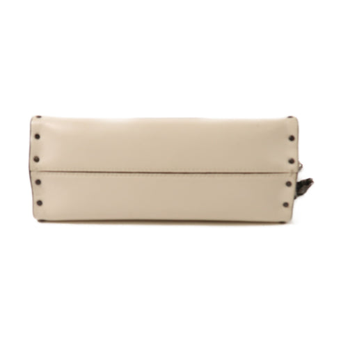 COACH Chain Shoulder Bag 29389 Calfskin Leather White