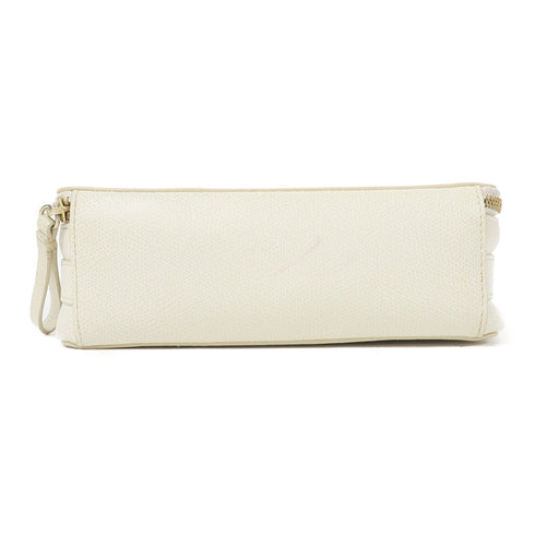 Furla GHW 2 Way Shoulder Bag Calfskin Leather White