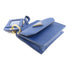 PRADA GHW Card Case Charm Saffiano Leather Blue