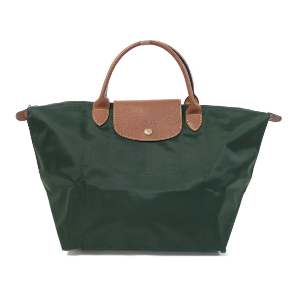 Longchamp Hand Bag/Tote Bag Nylon Green