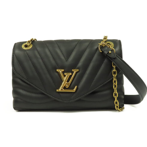 LOUIS VUITTON LV GHW New Wave Chain Bag MM Shoulder Bag M58552 Calfskin Black