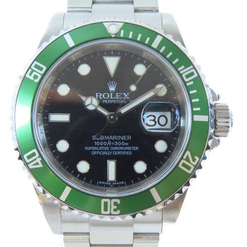 ROLEX Submariner Date Automatic Movement Watch 16610LV Stainless Steel Black