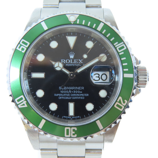 ROLEX Submariner Date Automatic Movement Watch 16610LV Stainless Steel Black