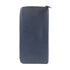 PRADA SHW Zipper Long Wallet Calfskin Leather Navy