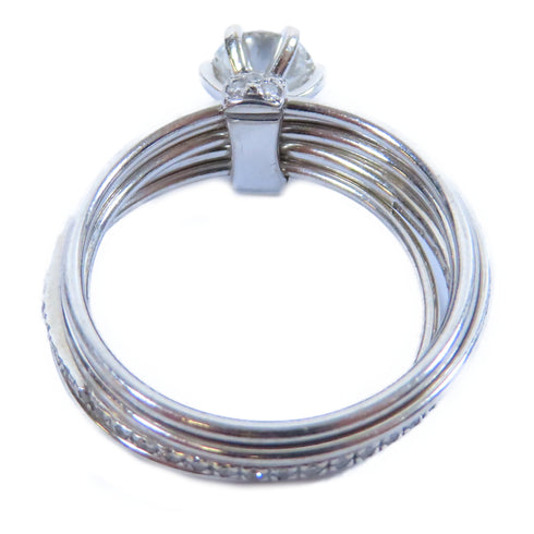 Fine Jewelry 0.62ct Diamond 0.20ct Diamond Ring US#6 18K White Gold