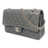 CHANEL Quilted CC SHW Classic Chain Shoulder Bag Lambskin Leather Grey