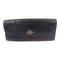 COACH GHW Long Wallet Calfskin Leather Black