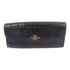 COACH GHW Long Wallet Calfskin Leather Black