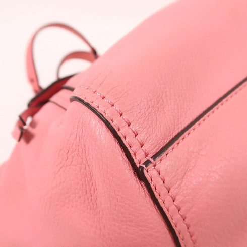 Tory Burch GHW 2 Way Shoulder Bag Calfskin Leather Pink