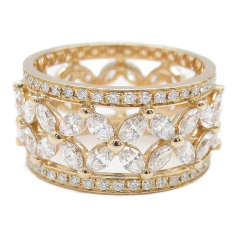 TIFFANY&CO Victoria Band Diamond Ring 18K Rose Pink Gold US#7 6.2g