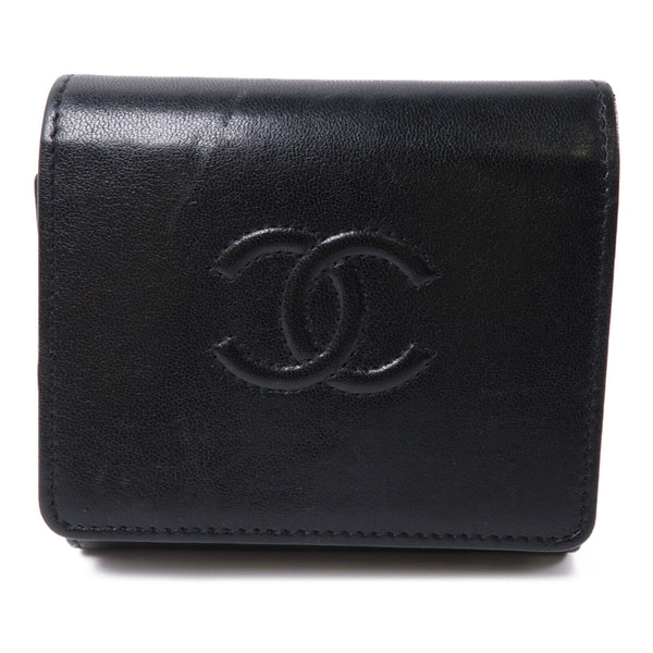 CHANEL CC GHW Wallet Leather Black