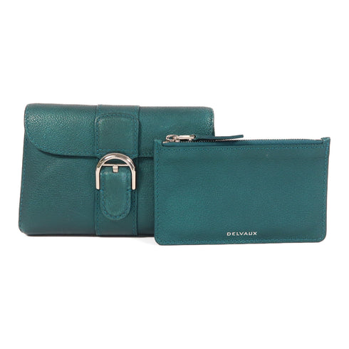 Delvaux SHW Wallet Calfskin Leather Green