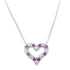 TIFFANY&CO Sentimental Heart Pink Sapphire Diamond Necklace PT950 Platinum v1