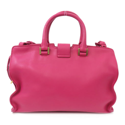 SAINT LAURENT YSL GHW Y Cabas 2way Shoulder Bag 311210 Calfskin Leather Pink