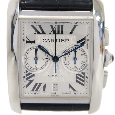CARTIER Tank MC Chronograph Automatic Watch W5330007 Steel White