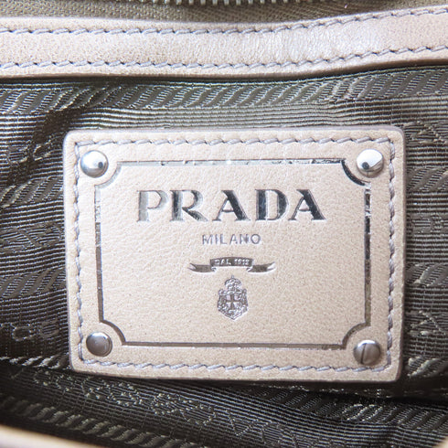 PRADA SHW 2 Way Bag BN1935 Lambskin Leather Brown