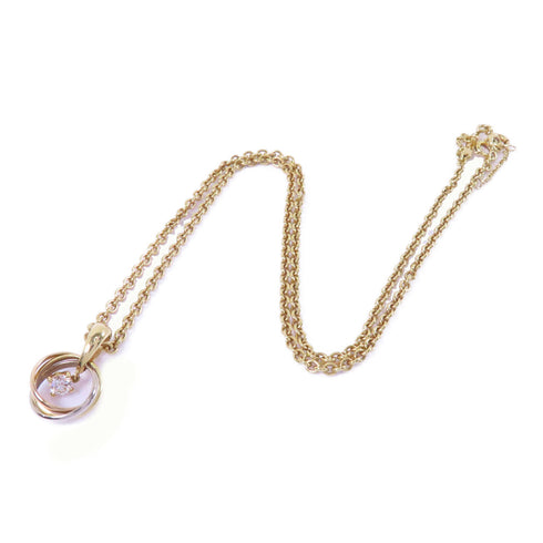 CARTIER Trinity Diamond Necklace Accessories 18K Yellow/White/Pink Gold