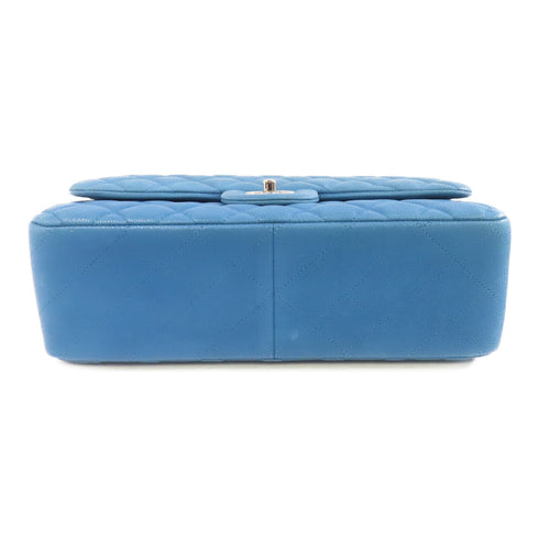 CHANEL Quilted CC SHW Classic Jumbo Chain Shoulder Bag Caviar Leather